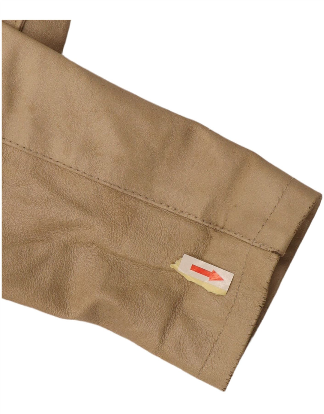 Viamaestra Dame Læderjakke UK 12 Medium Beige Læder