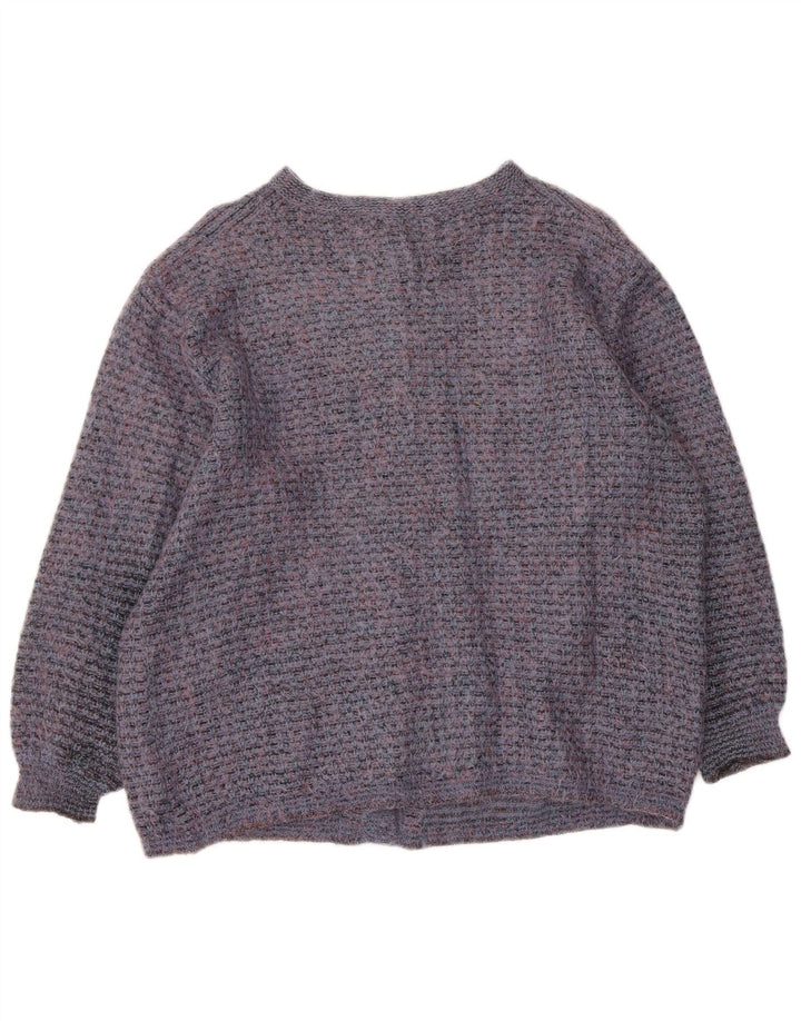 Vintage dame cardigan sweater UK 16 Large Blue