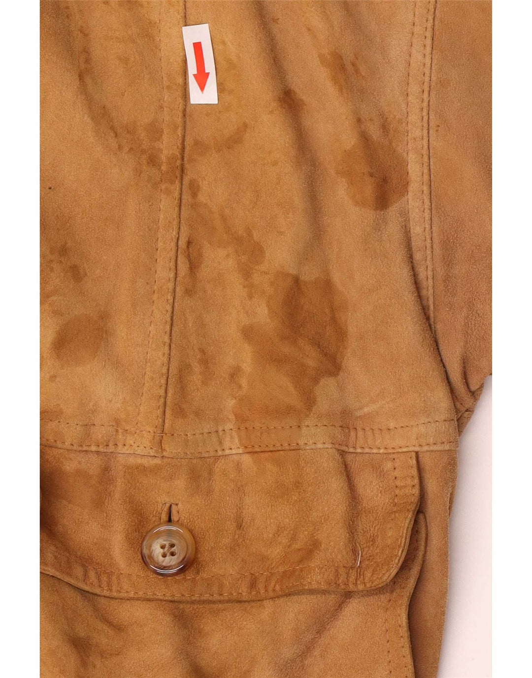 Vintage herre ruskind bomberjakke IT 54 2XL Brun Retro