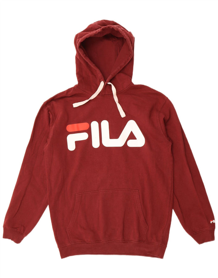 Fila Grafisk hættetrøje til mænd Medium rødbrun bomuld