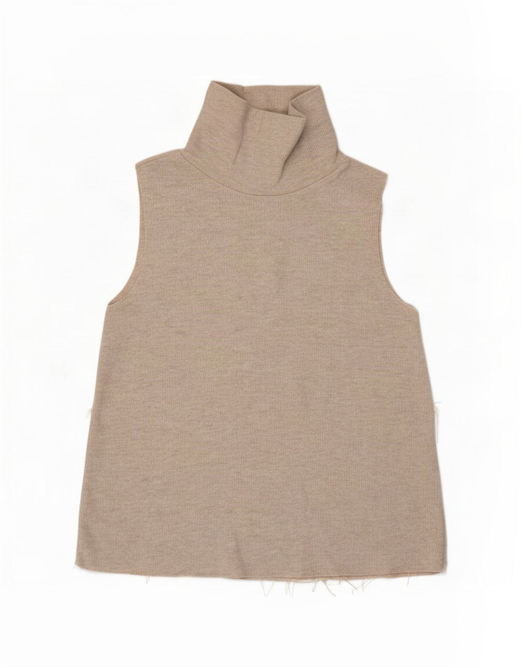 Zara Damevest Top UK 12 Medium Beige Polyester