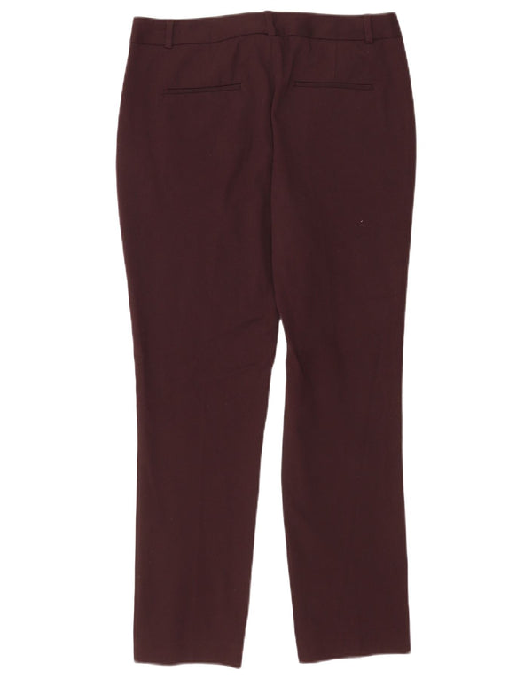 Reiss Dame Slim Suit Bukser UK 10 Small W28 L26 Burgundy Polyester