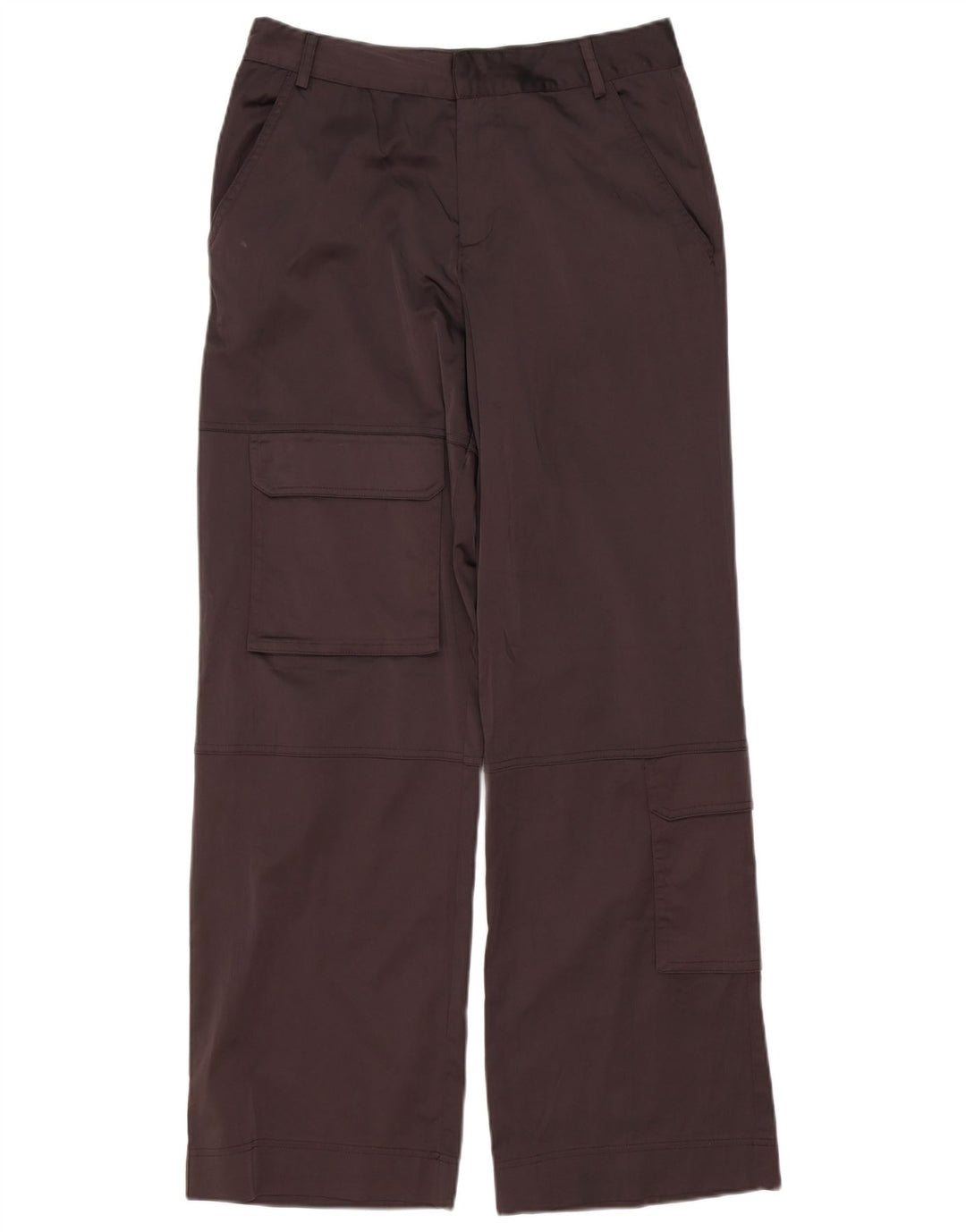 Zara Cargo-bukser med brede ben til kvinder Medium W28 L32 Brun polyester