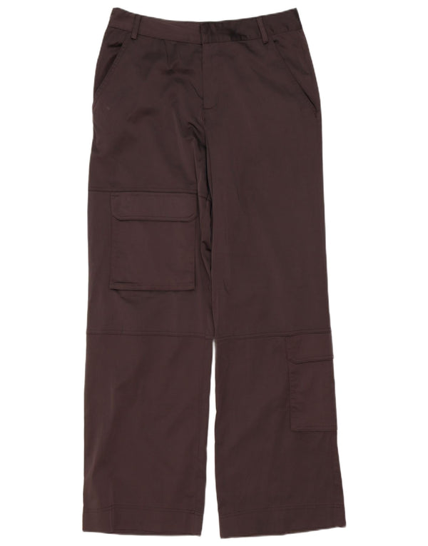 Zara Cargo-bukser med brede ben til kvinder Medium W28 L32 Brun polyester