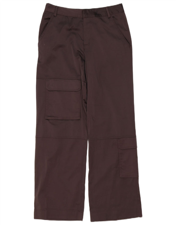 Zara Cargo-bukser med brede ben til kvinder Medium W28 L32 Brun polyester