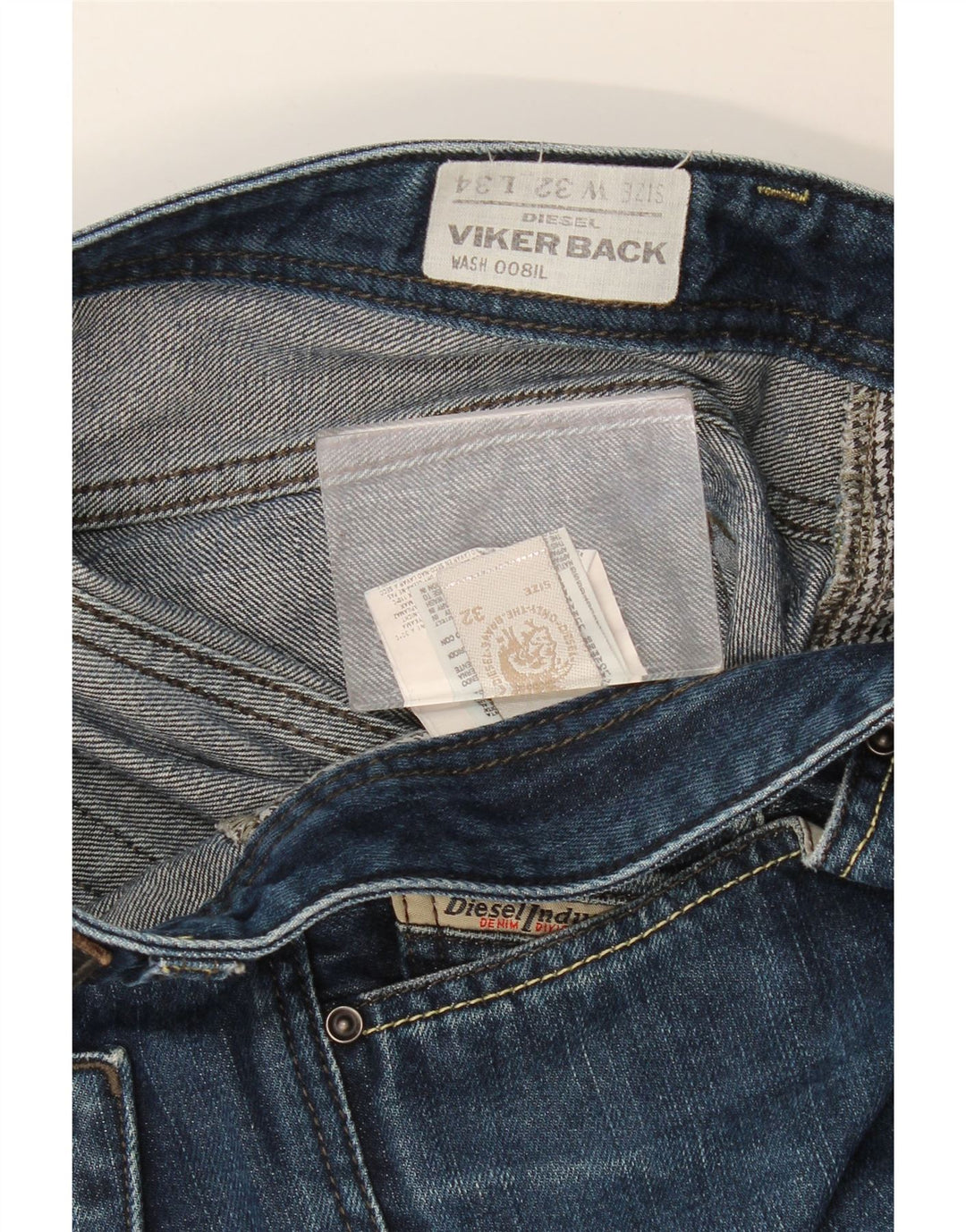 Diesel Dame Viker Straight Jeans W32 L30 Blå Bomuld