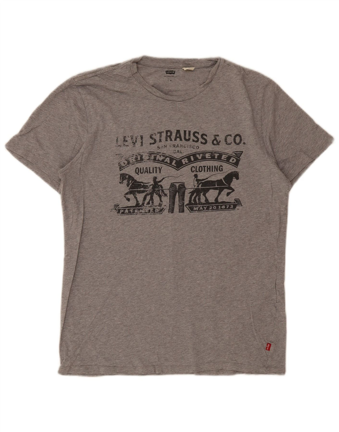 Levi's Herre grafisk T-shirt top mellemgrå flækket