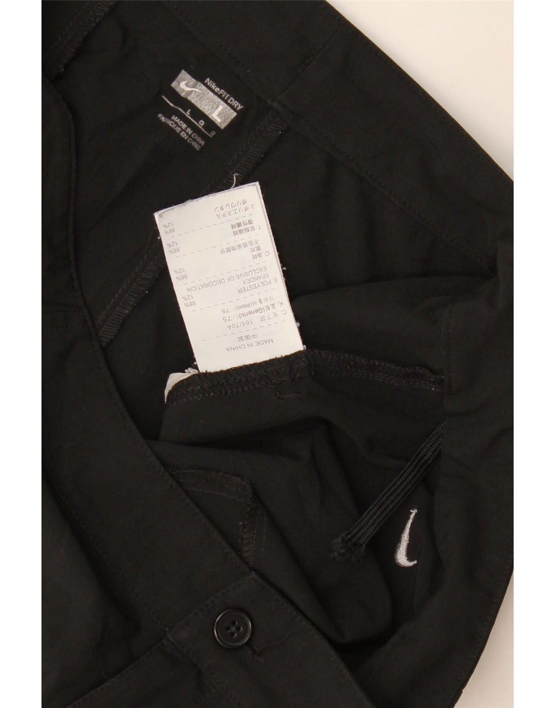 Nike Casual Shorts til kvinder store W32 sort polyester