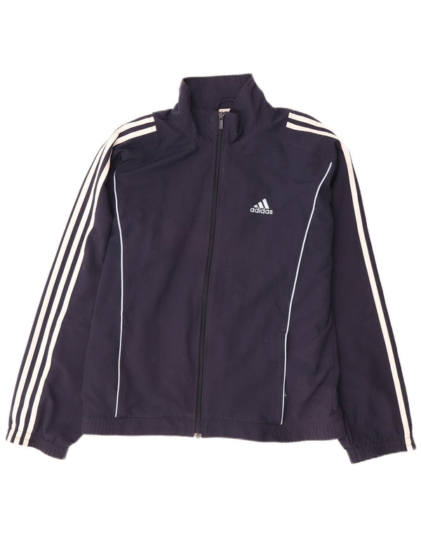 ADIDAS Grafisk træningsdragt til mænd, topjakke UK 36/38 Small Navy Blue