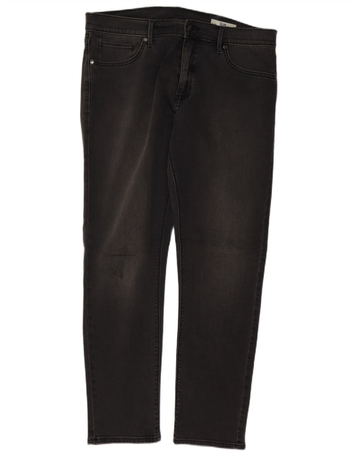 Marks & Spencer Herre Slim Jeans W36 L31 Grå Bomuld