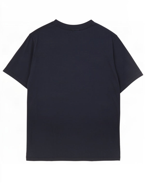 Emporio Armani Herre grafisk T-shirt Top Medium Marineblå Bomuld
