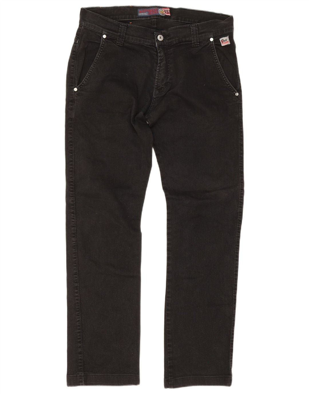 Roy Rogers Straight Jeans til mænd W33 L30 Sort bomuld