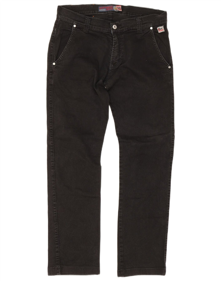 Roy Rogers Straight Jeans til mænd W33 L30 Sort bomuld