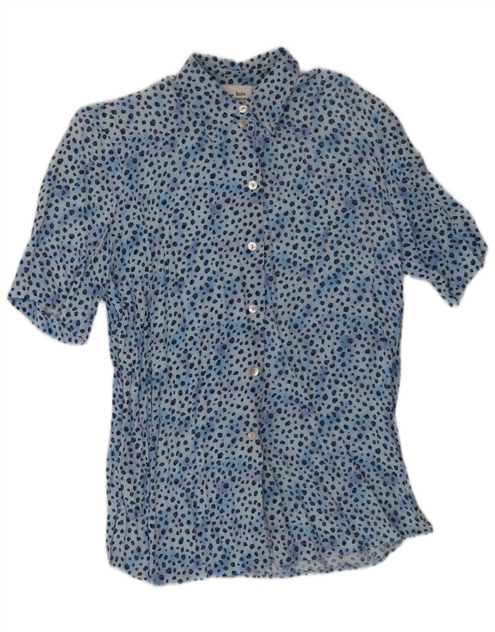 Belle Surprise kortærmet skjorte til kvinder EU 38 Medium Blue Animal Print