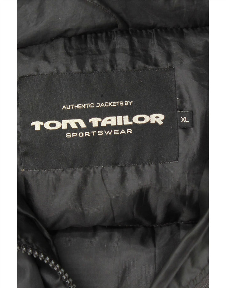 TOM TAILOR Mens Padded Jacket UK 42 XL Black Polyester Vintage Tom Tailor and Second-Hand Tom Tailor from Messina Hembry 
