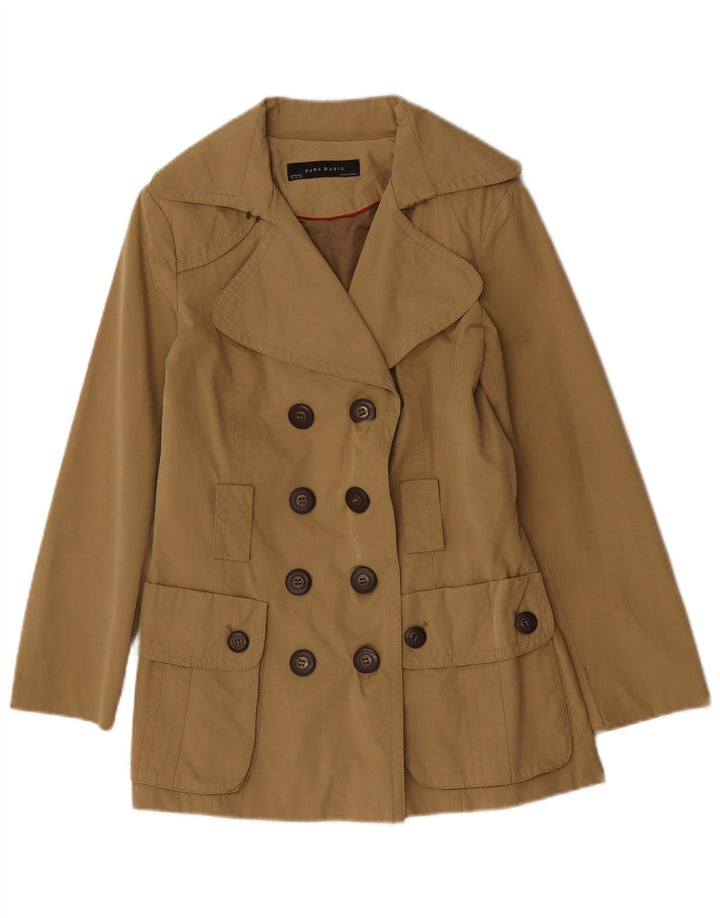 Zara Trench Coat til kvinder UK 14 Medium Khaki