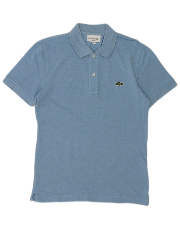 Lacoste Herre Slim Fit Polo Shirt Størrelse 2 XS Blå Flecked Bomuld