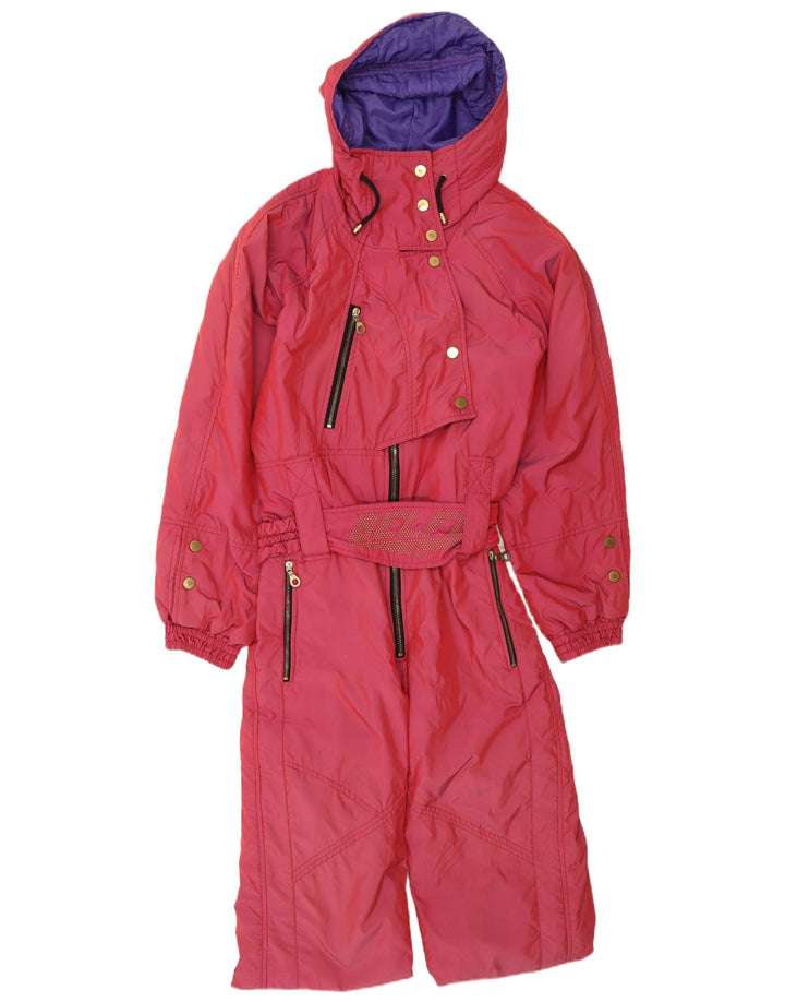Belfe & Belfe Dame Grafisk Hætte Ski Jumpsuit UK 14 Medium Pink