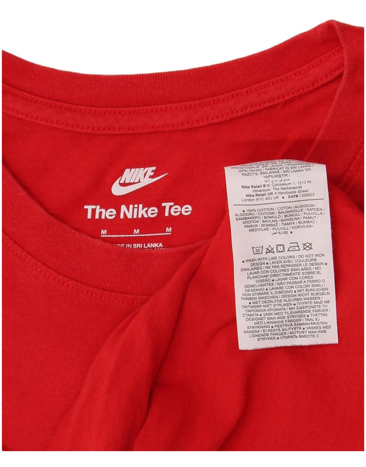 Nike grafisk t-shirt til mænd, medium rød bomuld