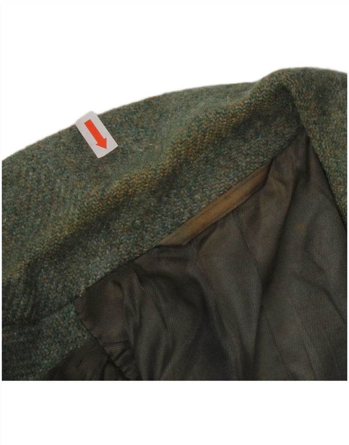 BURTON Herre skræddersyet 2-knaps blazerjakke UK 38 Medium Green Virgin Wool