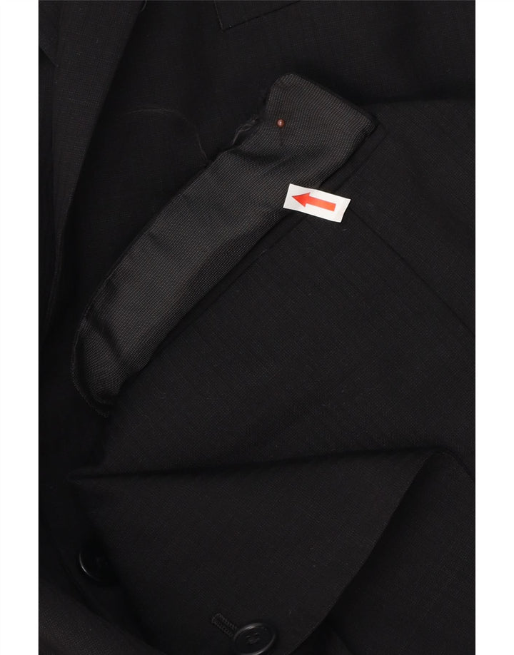 Michael Kors Herre Longline 2 Button Blazer Jacket UK 46 3XL Sort Uld