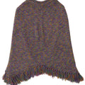 Vintage Dame Poncho Jumper UK 14 Stor Flerfarvet Flecked
