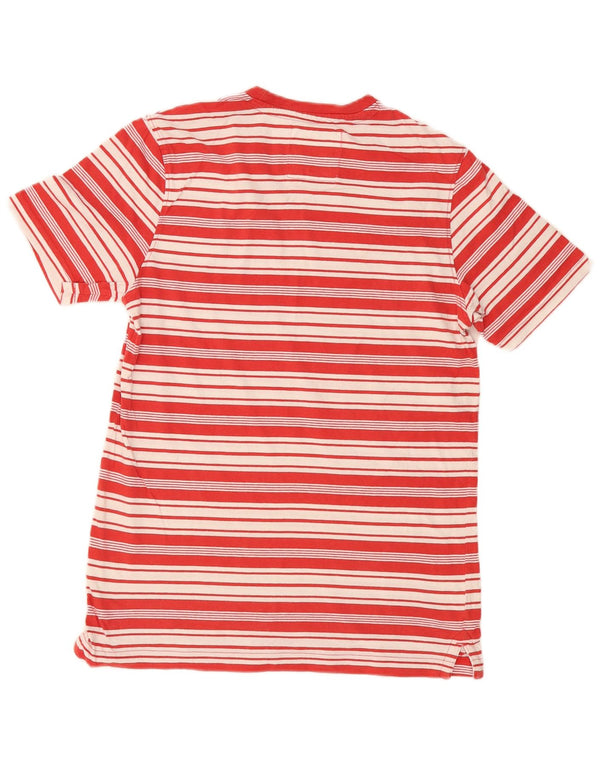 Crew Clothing Mens T-Shirt Top Medium Red Striped Cotton