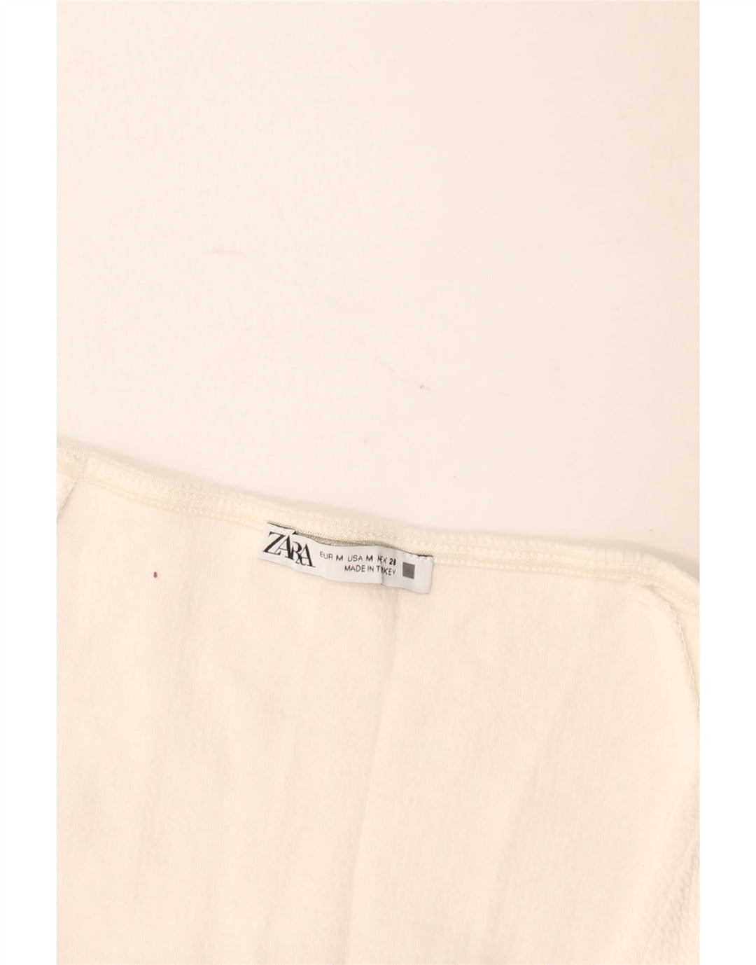 Zara Womens Crop Bluse Top UK 12 Medium White