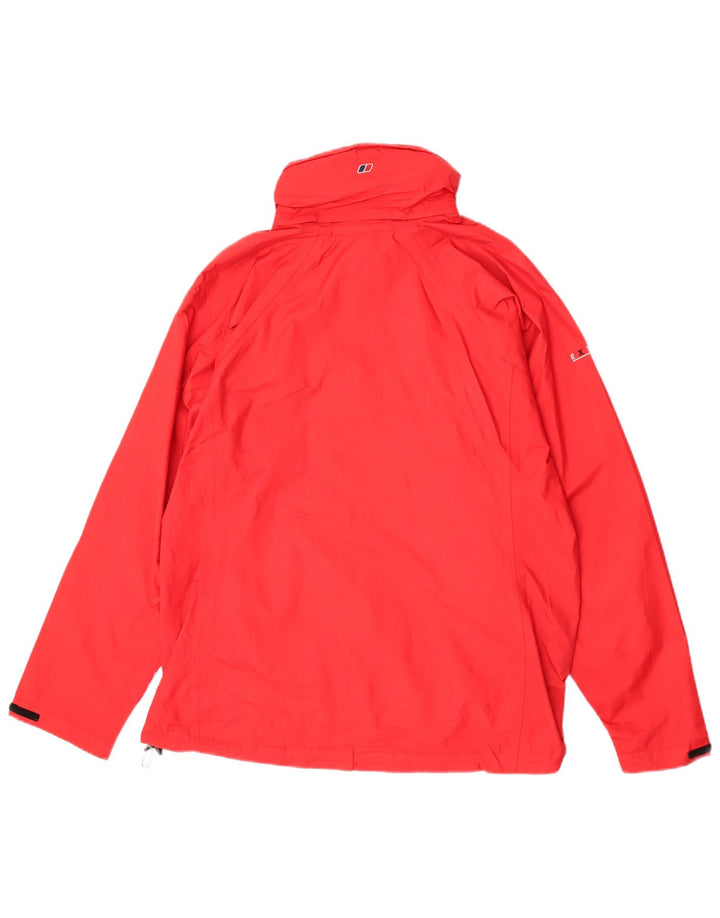 Berghaus Regnjakke med hætte til drenge 13-14 år Rød nylon