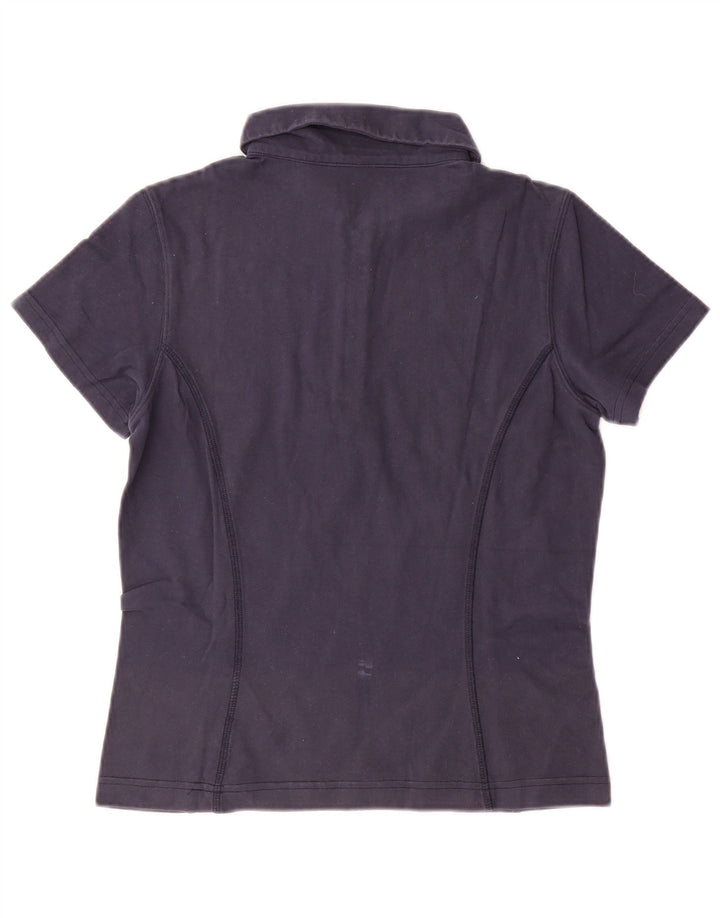 Helly Hansen Dame Polo Shirt UK 10 Small Navy Blue Cotton