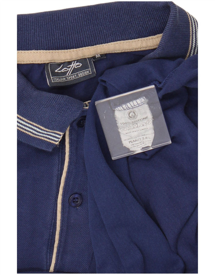 Lotto Herre Polo Shirt Medium Navy Blue Bomuld