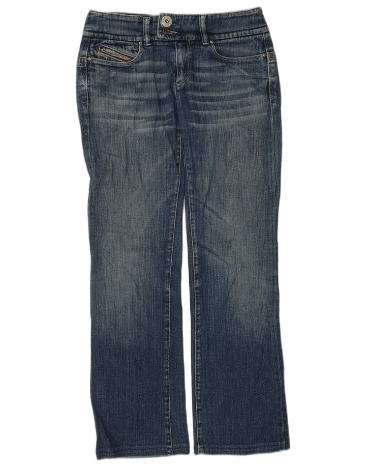 DIESEL Dame Straight Jeans W29 L30 Blå Bomuld