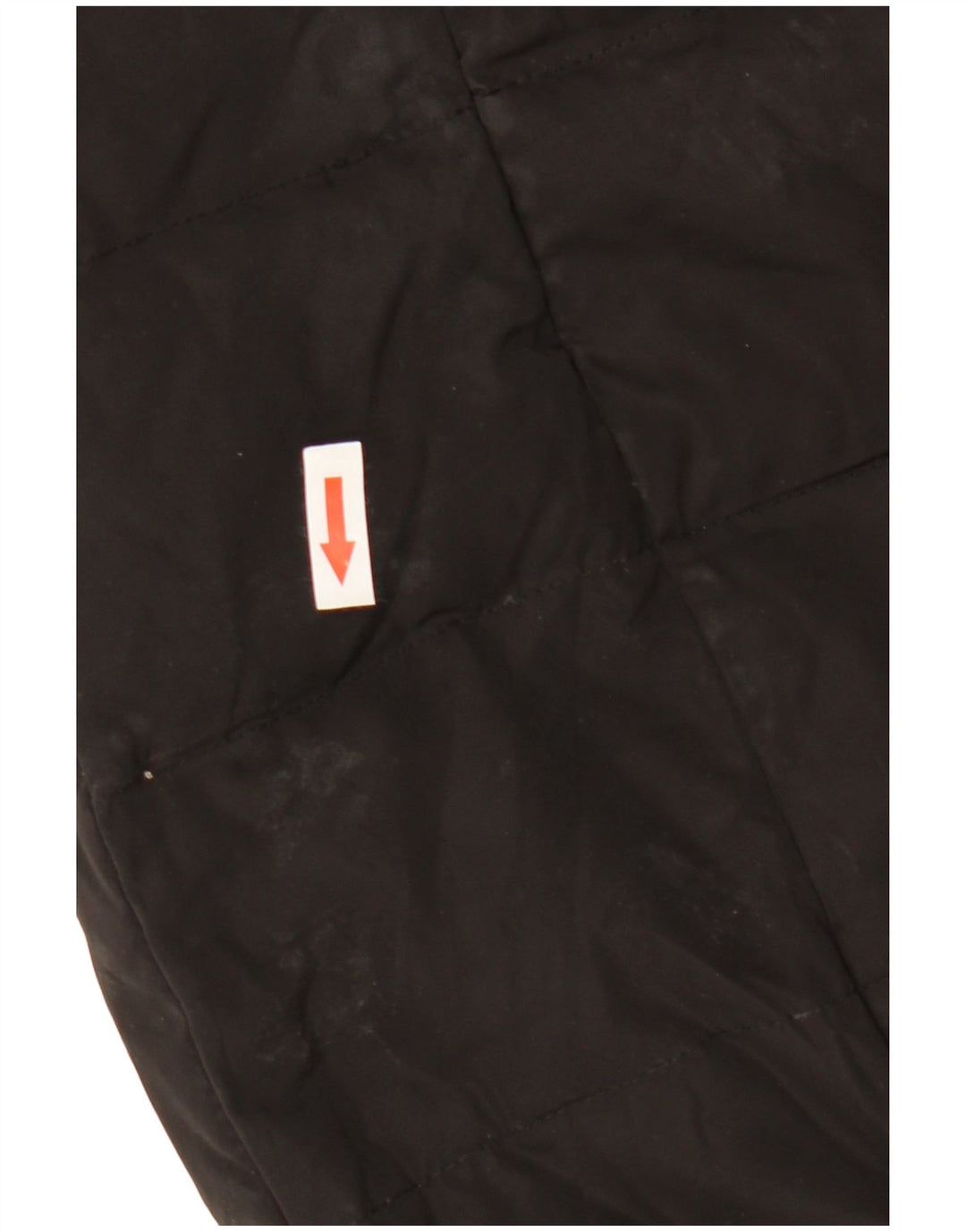 Zara Dame Hætte Polstret Frakke UK 18 XL Sort Polyester