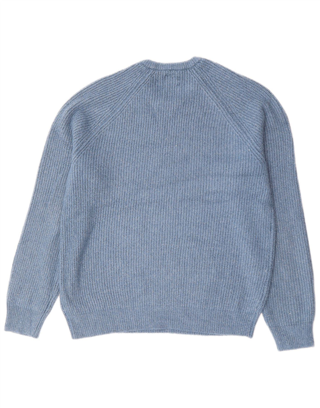 Marks & Spencer Herre sweater med rund hals, mellemblå polyamid