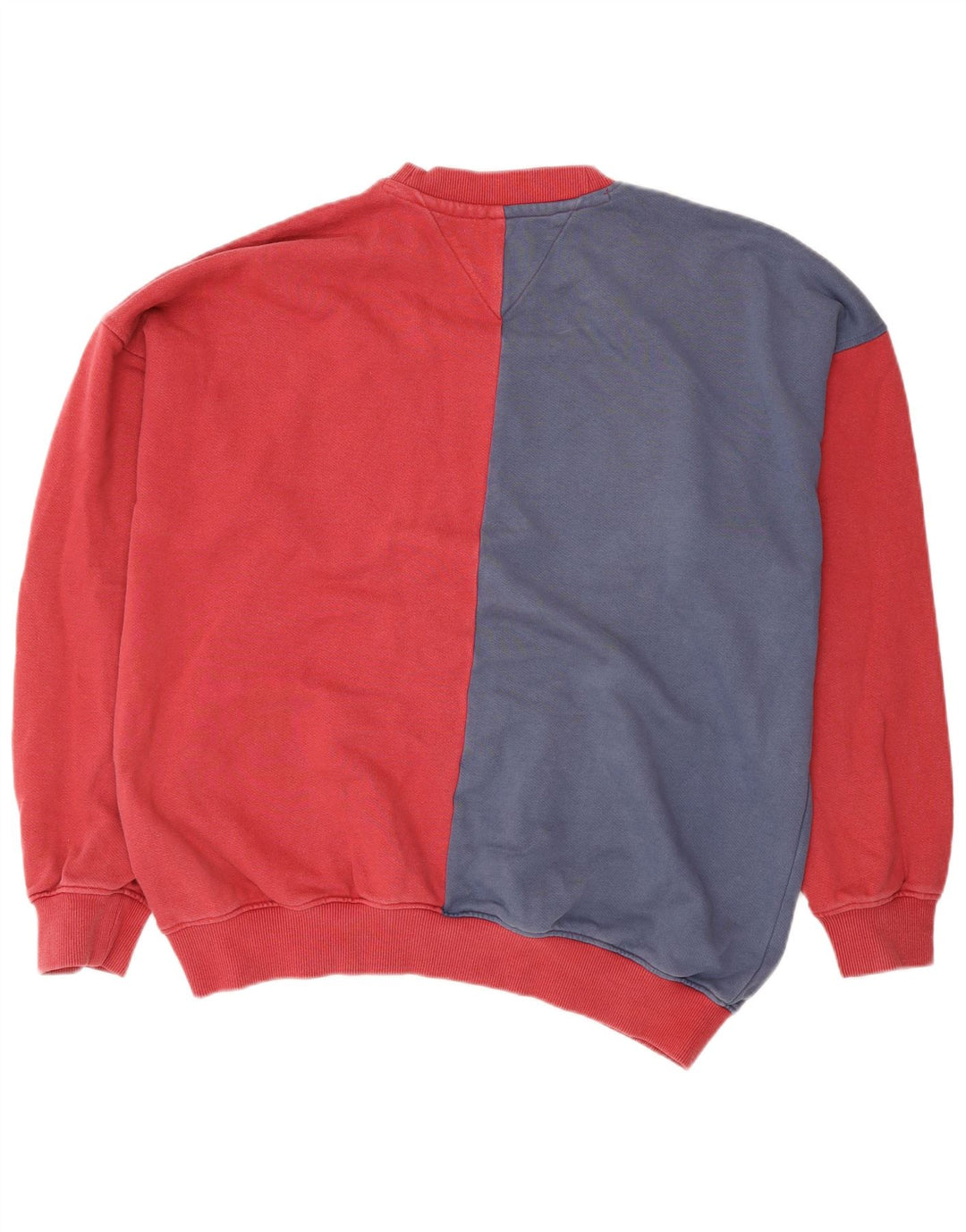 Tommy Hilfiger Herre Grafisk Sweatshirt Jumper XL Rød Colourblock Bomuld