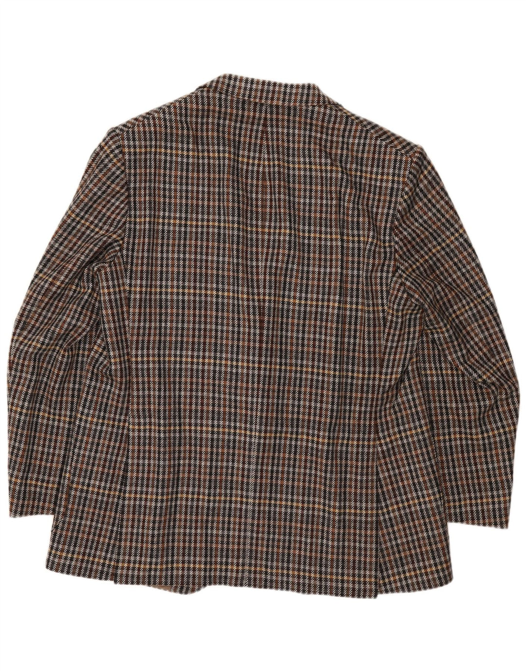 Vintage herre 2-knaps blazerjakke UK 40 Large Brown Houndstooth Cashmere
