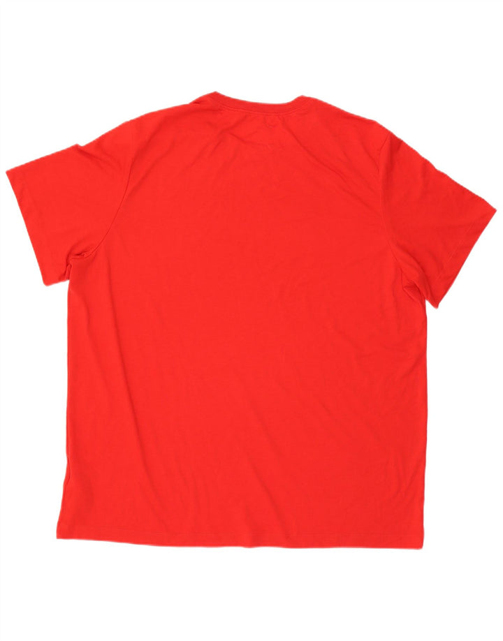 NIKE herre Dri Fit grafisk T-shirt top 2XL rød polyester
