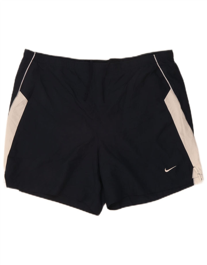 Nike Herre Dri Fit Sportshorts Medium Marineblå Colourblock Polyester