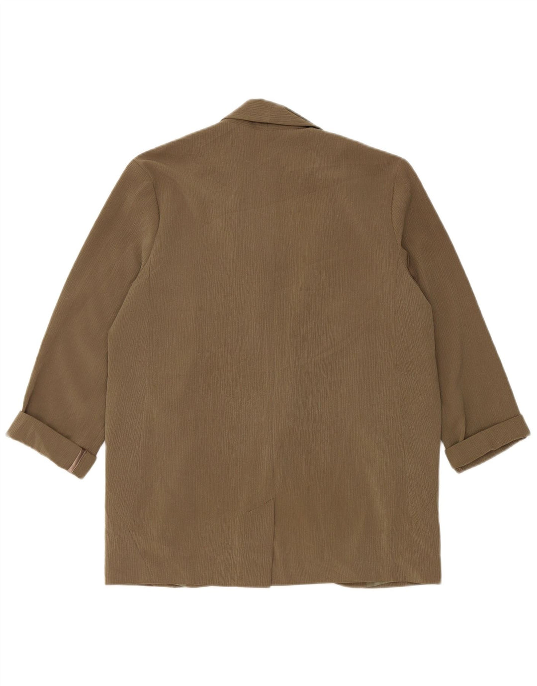 Topshop Dame Oversized 1 Knap Blazer Jacket UK 10 Small Khaki Pinstripe