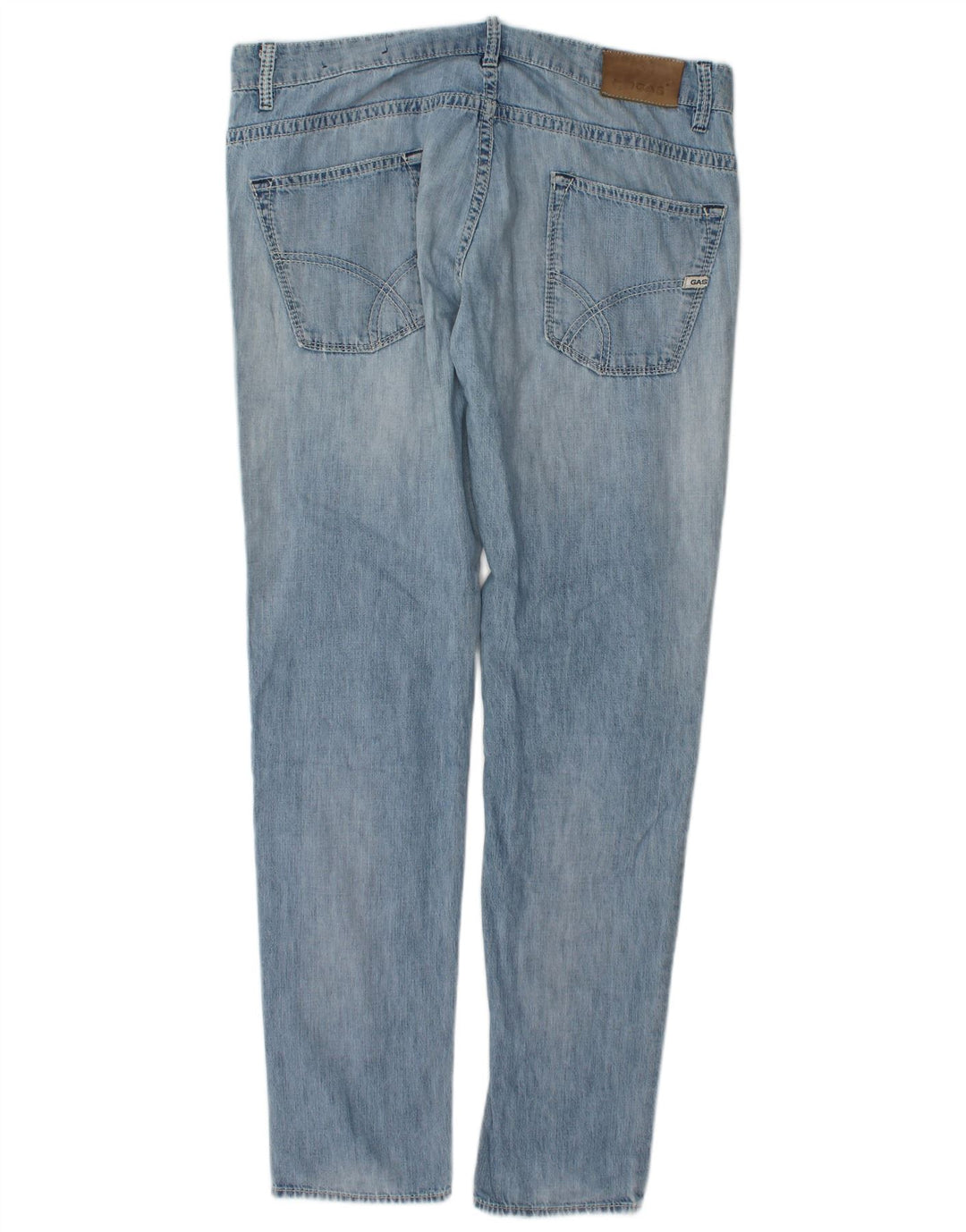 Gas Herre Distressed Slim Jeans W34 L32 Blå Bomuld