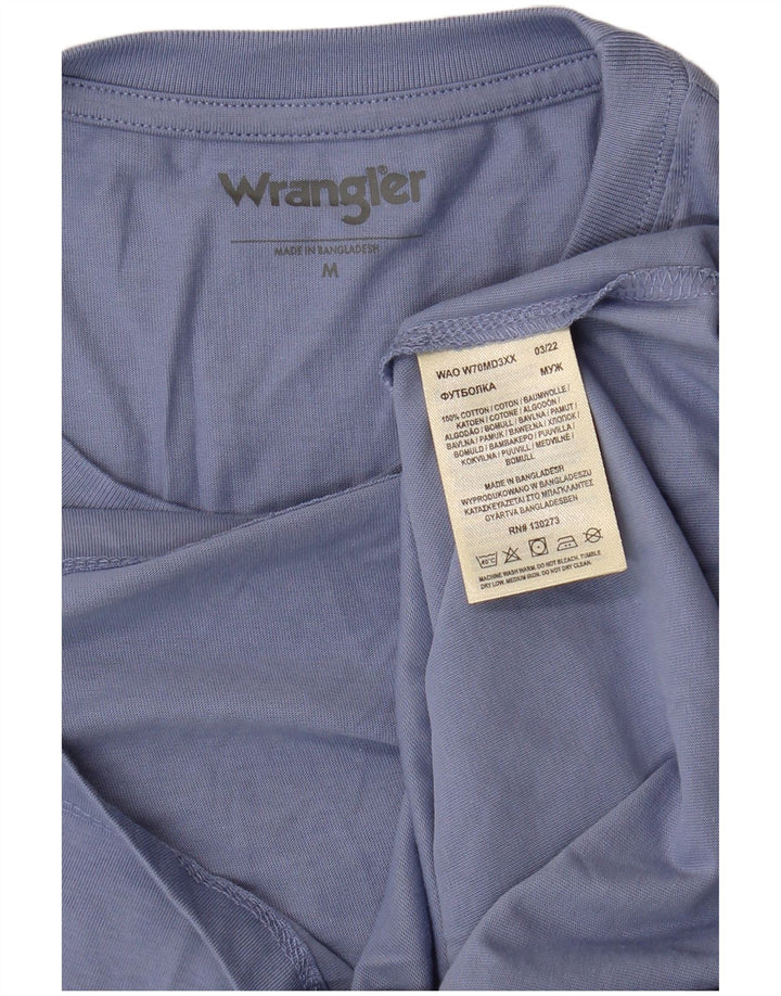 WRANGLER Herre T-Shirt Top Medium Blå Bomuld