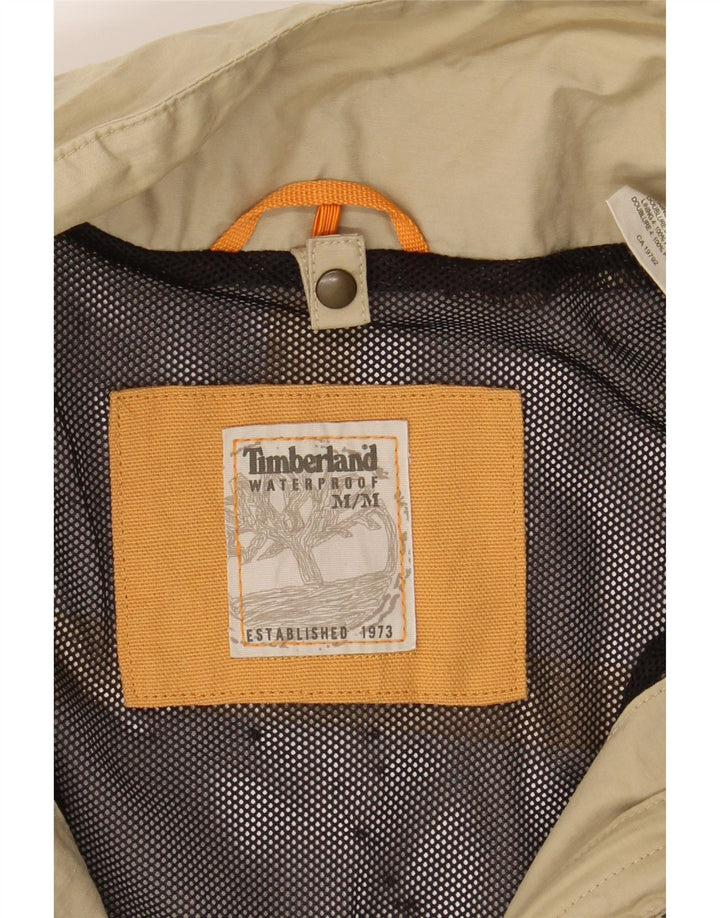 TIMBERLAND Mens Windbreaker Jacket UK 38 Medium Beige Cotton Vintage Timberland and Second-Hand Timberland from Messina Hembry 