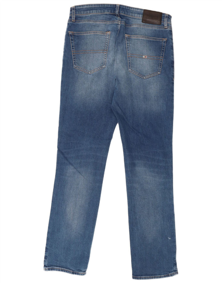 Tommy Hilfiger Herre Slim Jeans W32 L32 Blå Bomuld