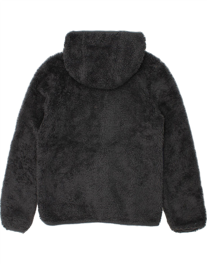 EDDIE BAUER Boys Hooded Fleece Jacket 10-11 Years Medium  Grey Colourblock Vintage Eddie Bauer and Second-Hand Eddie Bauer from Messina Hembry 
