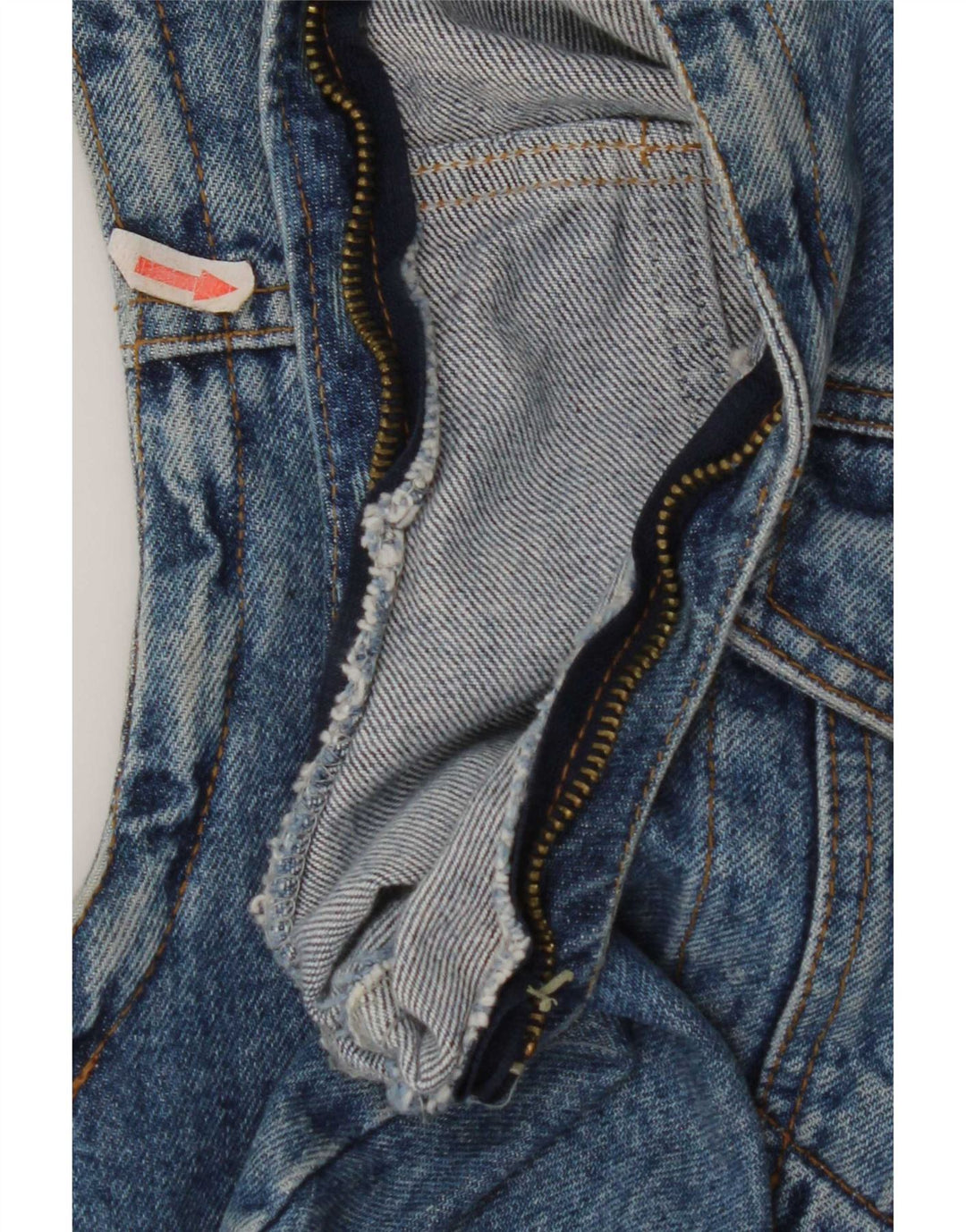 Casucci Womens Crop Oversized Denim Gilet IT 34 2XS Blå Bomuld