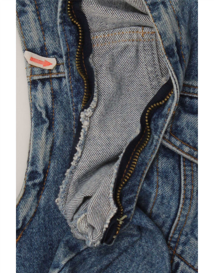Casucci Womens Crop Oversized Denim Gilet IT 34 2XS Blå Bomuld