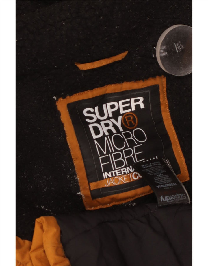 SUPERDRY vindjakke med hætte til kvinder UK 8 Small Orange Polyester
