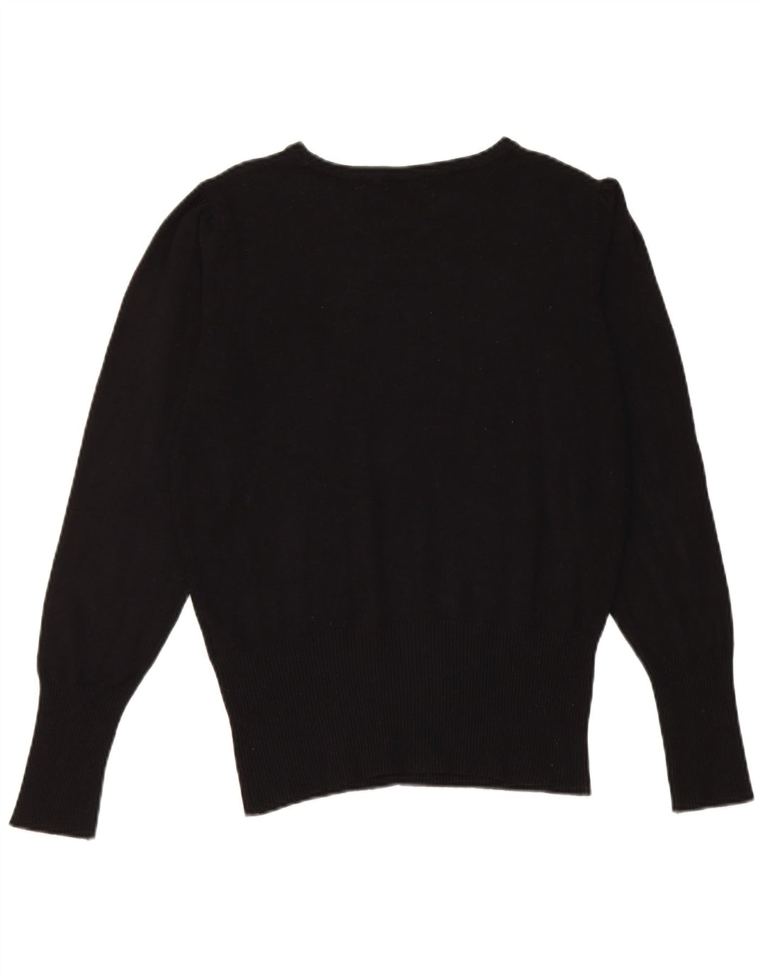 Marks & Spencer Dame Boat Neck Jumper Sweater UK 10 Small Black Viscose