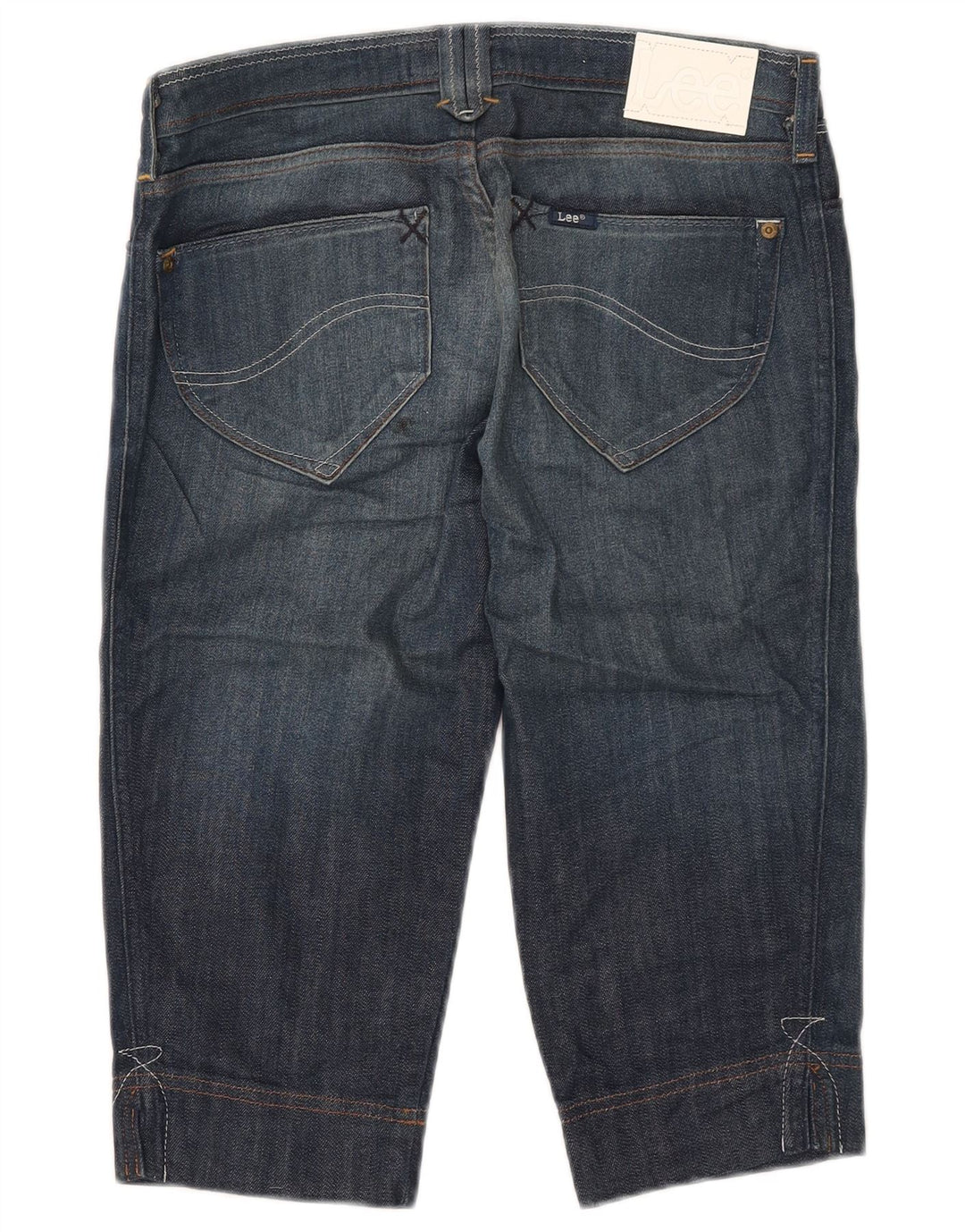 Lee Dame Crystal Capri Jeans W30 L16 Marineblå Bomuld