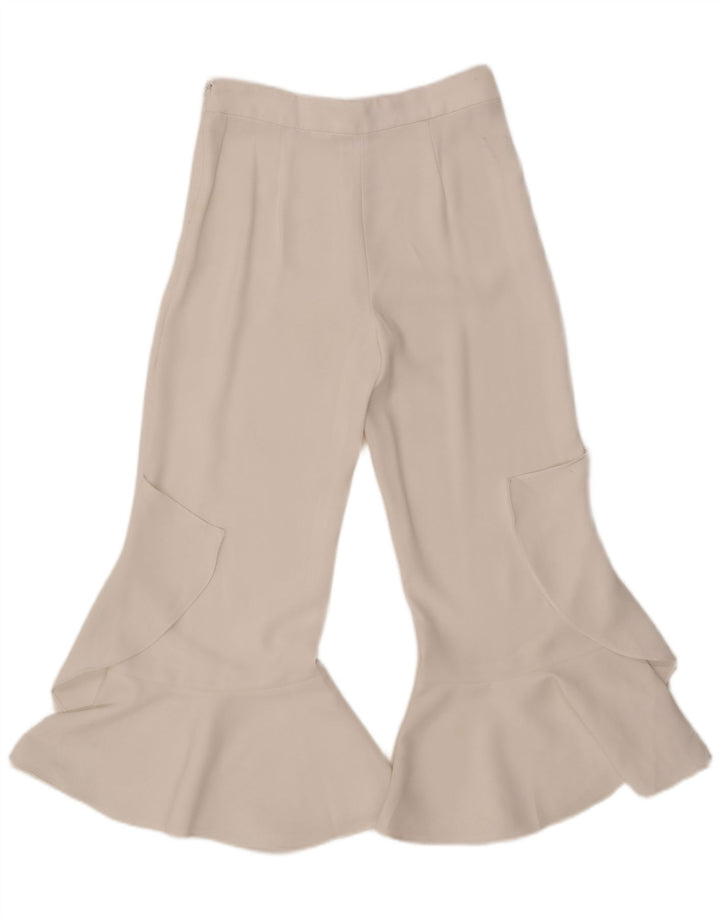 Zara Dame Flare Casual Bukser Small W26 L25 White